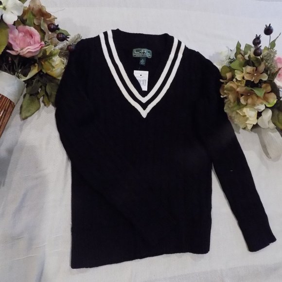 Lauren Ralph Lauren navy blue 100% cotton sweater
